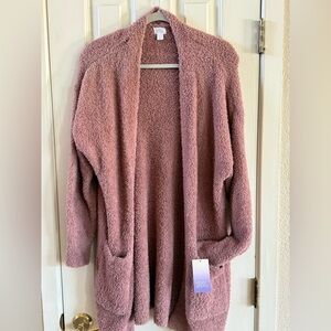 Stars Above Pink Cozy Cardigan Sweater